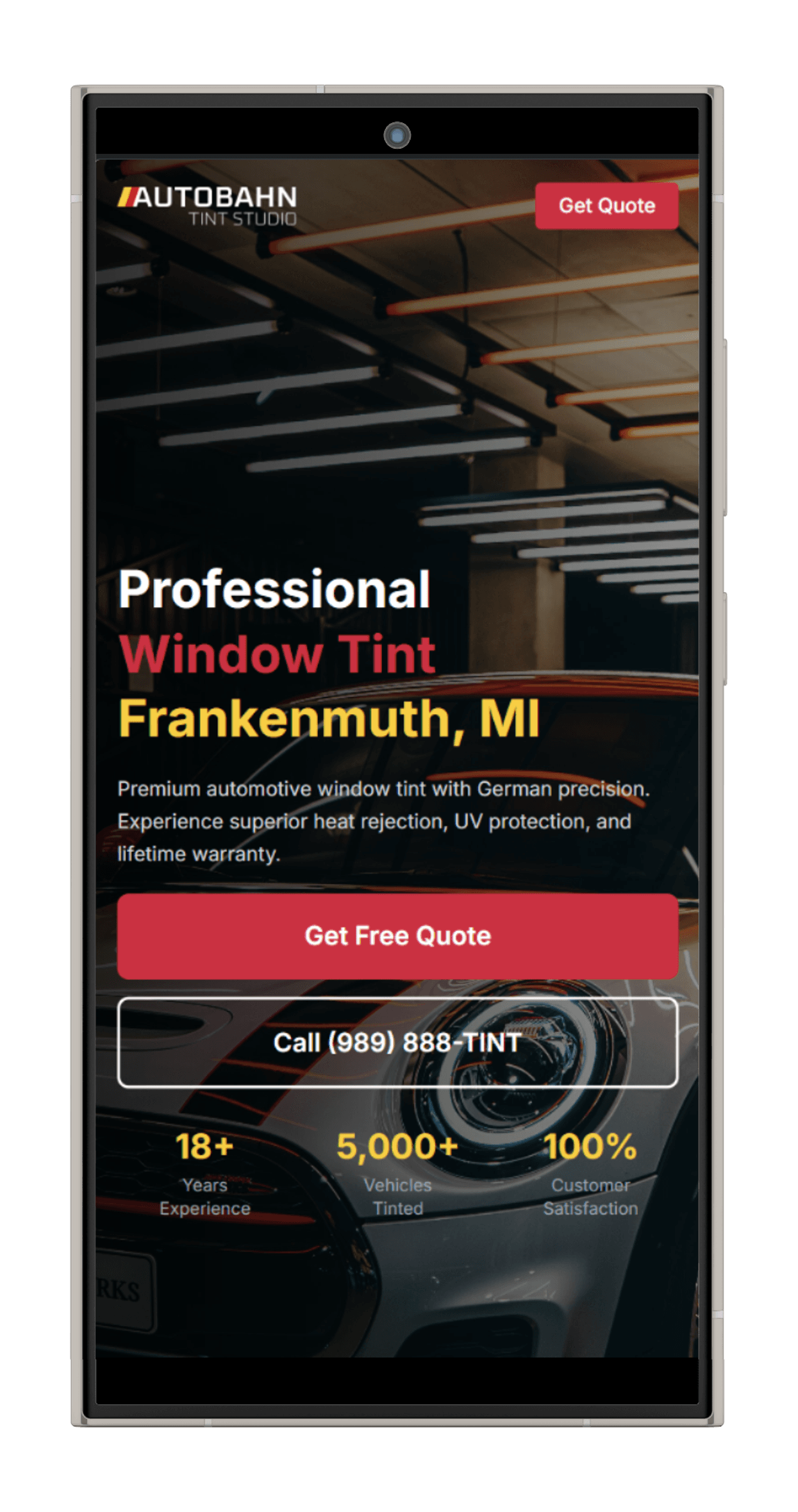 Premium Auto Services Mobile Website